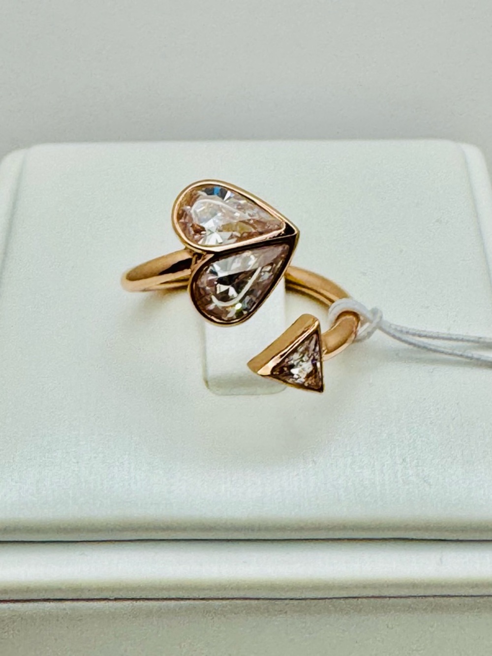 Kate Spade Rock Solid Stone Heart Ring in Rose Gold NWT Size 5
